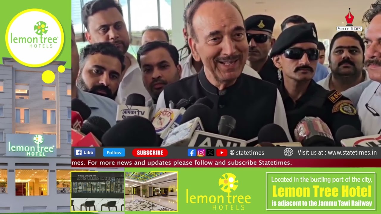  Former CM JK and DPAP Chairman Ghulam Nabi Azad calls statehood vital for lasting peace and development in J&K